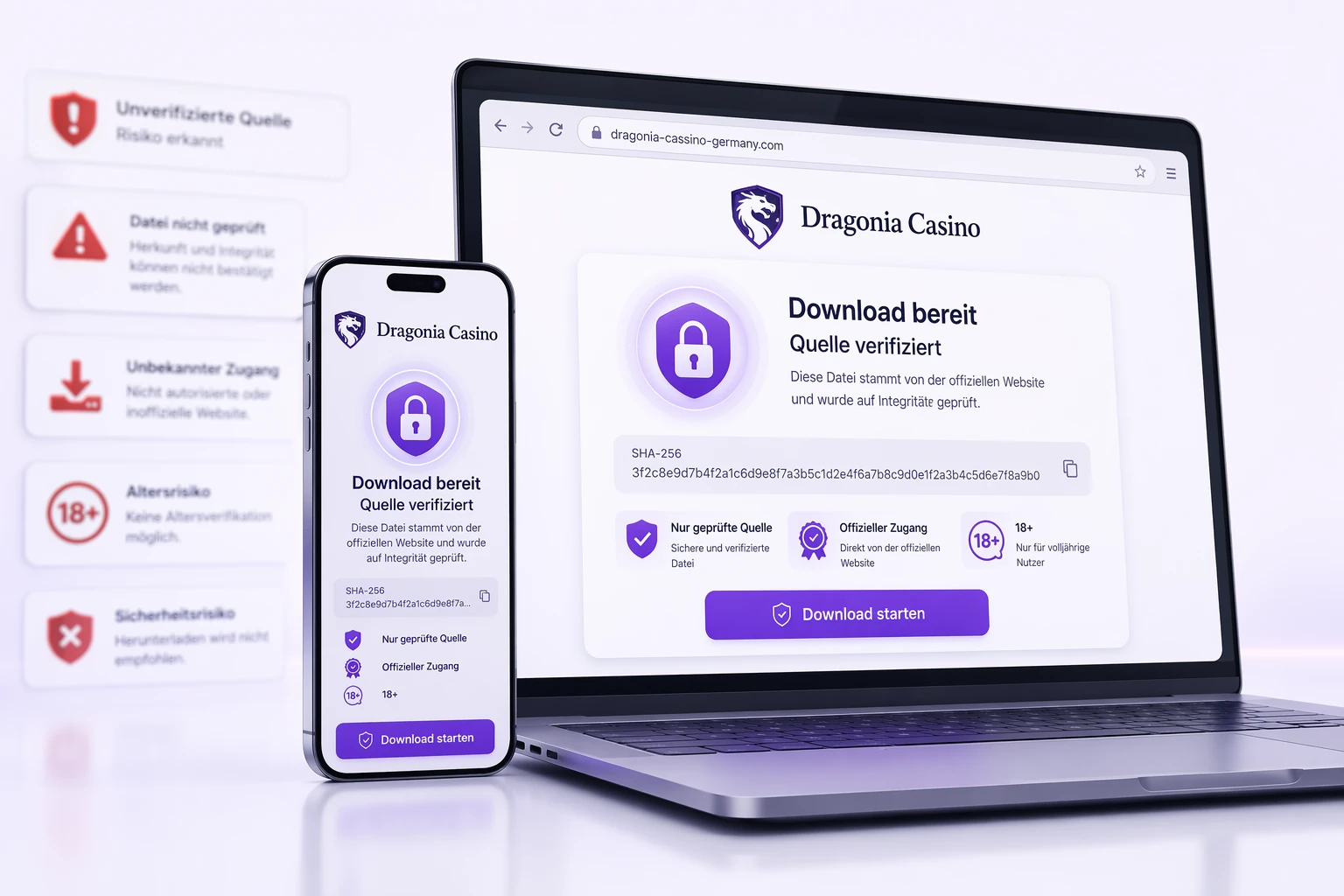 Download und Installation nur über geprüfte Quellen