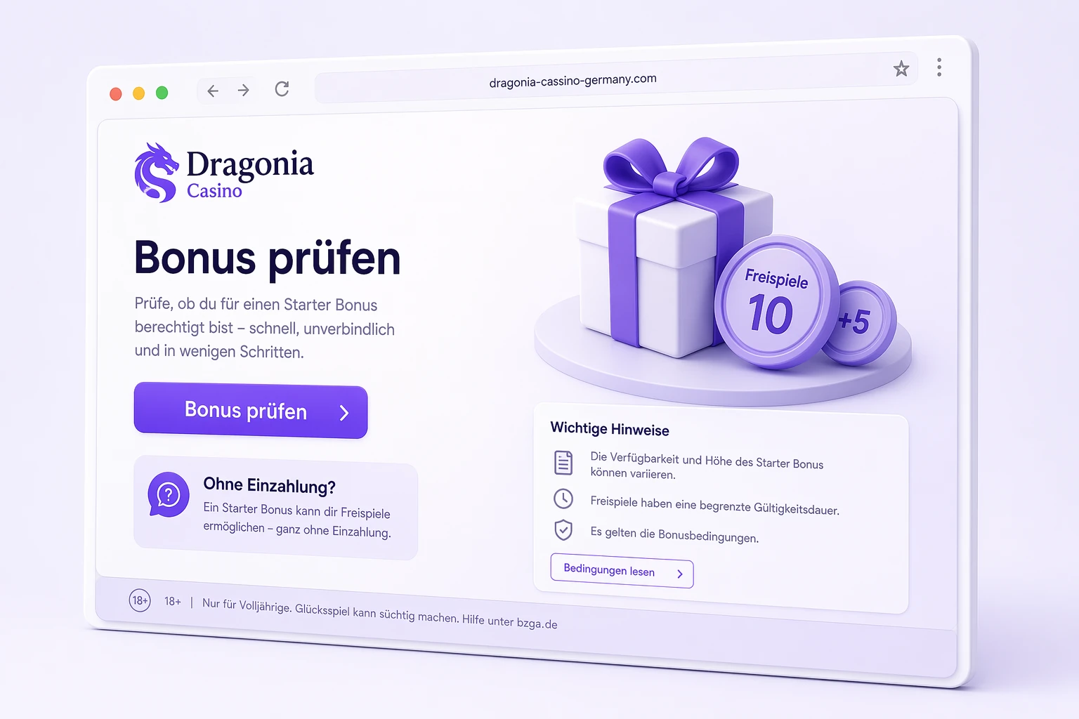 Dragonia Casino No Deposit Bonus: Grundprinzip ohne Versprechen