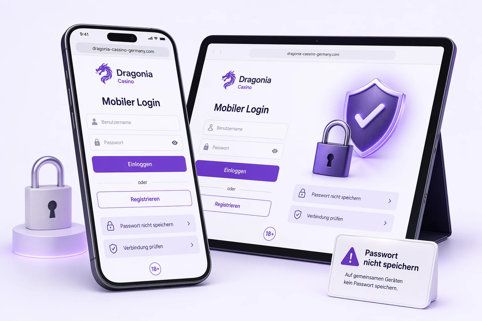 Login unterwegs: mobiler Zugang bei Casino Dragonia
