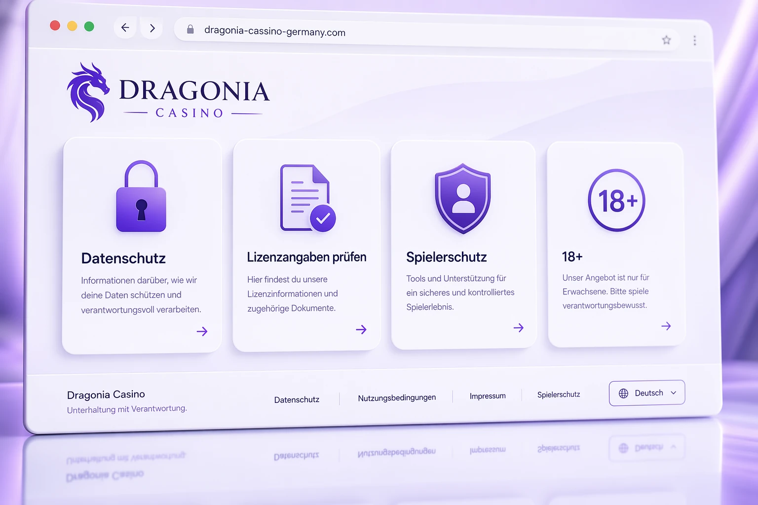 Sicherheit, Lizenzangaben und Datenschutz
